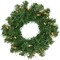 Northlight Pre-Lit Deluxe Dorchester Pine Artificial Christmas Wreath - 16" - Clear Lights